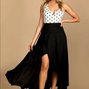 Beautiful high-low silk skirt